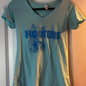 Hooters Light Blue V-Neck T-Shirt
